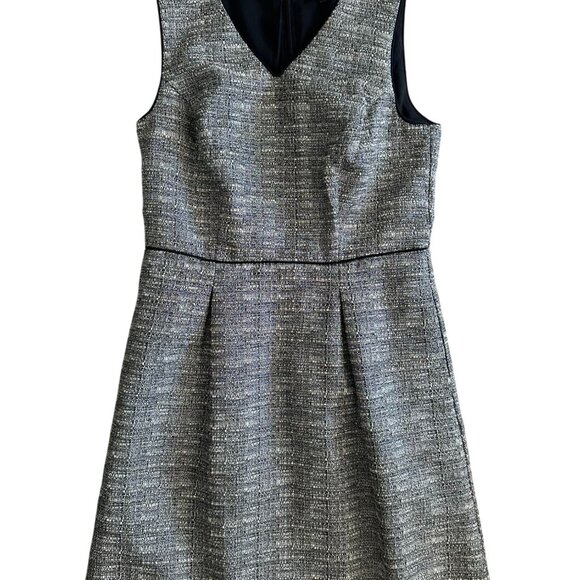 BANANA REPUBLIC Gray Pleated A Line Dress Size 0 - Picture 4 of 10